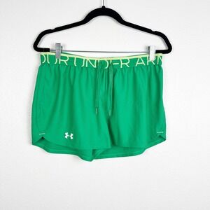 Under Armour Women's Running Shorts Green Sz M